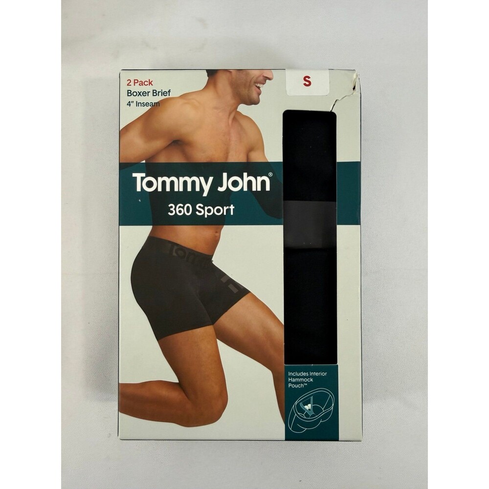 Tommy John 360 Sport 4” Inseam NEW Size Small Mens 2 Pairs Black